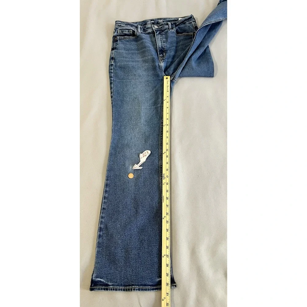 Old Navy Higher High Rise Flare‎ Sz 8 Stretch Medium Blue (29